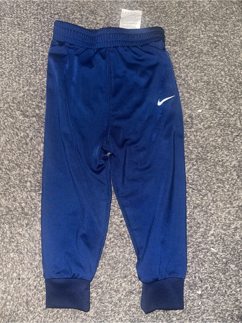 Nike Kids Navy Jogger Sweatpants with White Swoosh